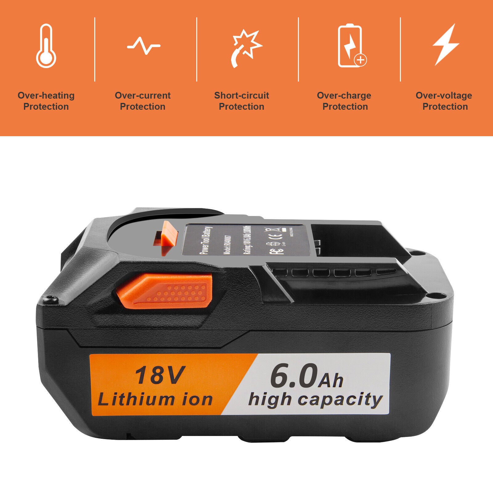18V Battery for Ridgid R840085 R840083 R840084 R840086 R840087 18V Battery for Ridgid R840085 R840083 R840084 R840086 R840087